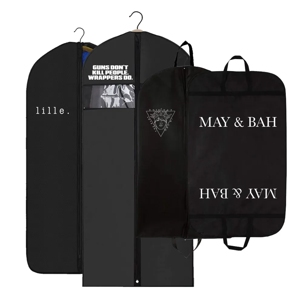 Роскошный тканевый Пыленепроницаемый Чехол на заказ, Нетканый мешок для одежды, чехол для платья с логотипом