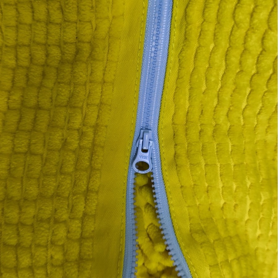 Yellow + blue ykk zipper