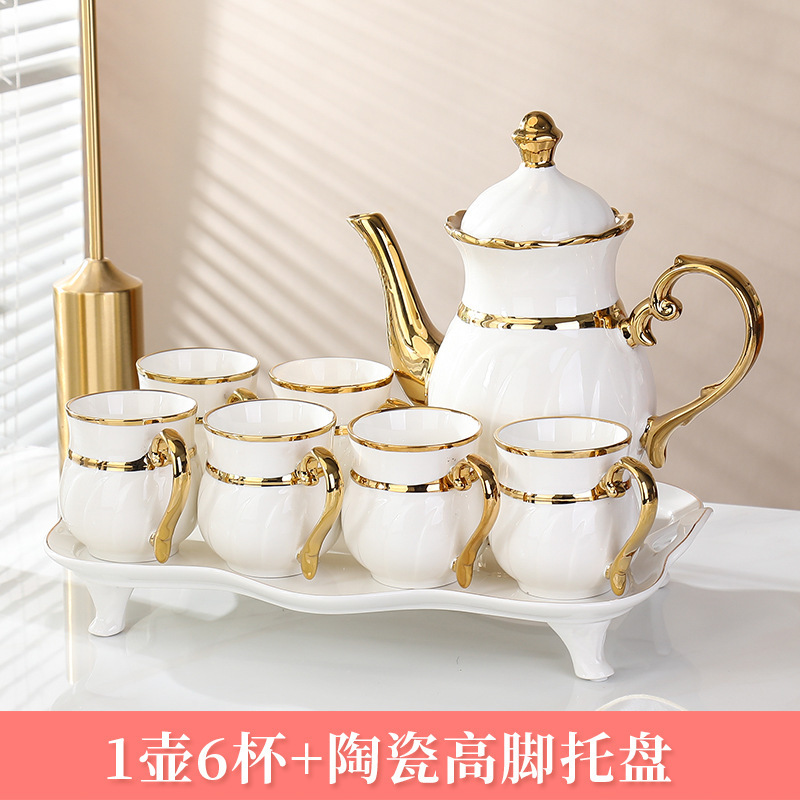 Coffret cadeau blanc plaqué or Swan Pot