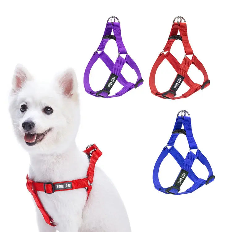 Harnais pour animal de compagnie en nylon avec sangle ajustable, 10 pièces, harnais personnalisé, ne nécessite pas de traction, adapté au chien