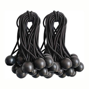 Nueva promoción Eco-Friendly Ball Bungee Cord Canopy Elastic Toggle Late Ball Tie Loop Shock Black - Product Image 2