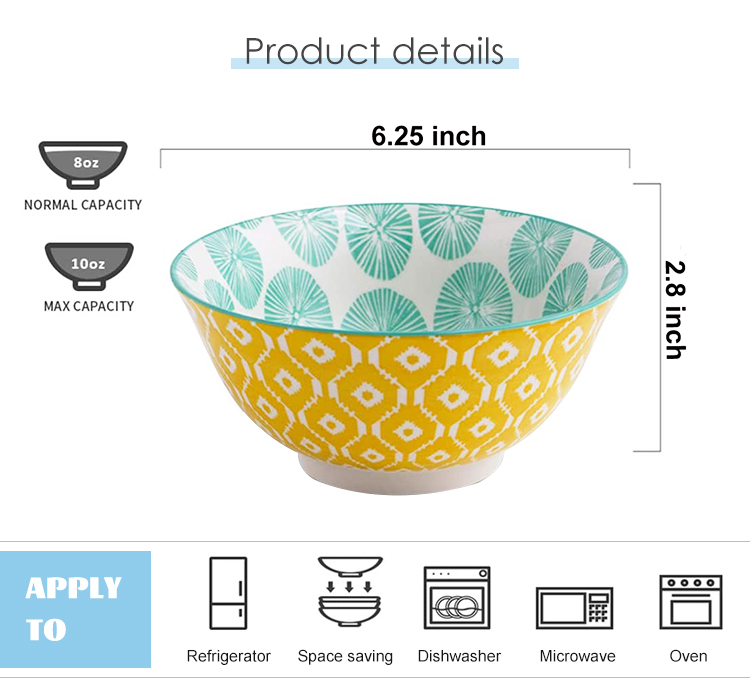 Factory Direct Sales White Handmade Ceramic Bowl Microwave Oven Safe Ceramic Bowls Set