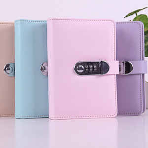 Customized <strong>Notebook</strong> Ring Binder with Lock Pu Leather <strong>Notebook</strong> with <strong>Coded</strong> Lock 3D Password Budget Binder A5 A6 Diary <strong>Notebooks</strong>