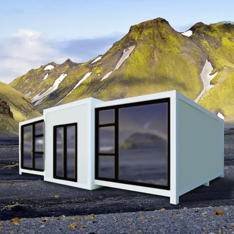 Ucuz hazır 3 yatak odası prefabrik ev genişletilebilir konteyner ev 1 banyo ev oturma ev kabin için