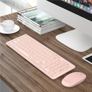 BOW Genuine HW256 Ergonomic Office Gaming Universal 2.4G <strong>Multi</strong>-device Wireless <strong>Keyboard</strong> <strong>and</strong> <strong>Mouse</strong> Combo Cute for Computer - Product Image 6