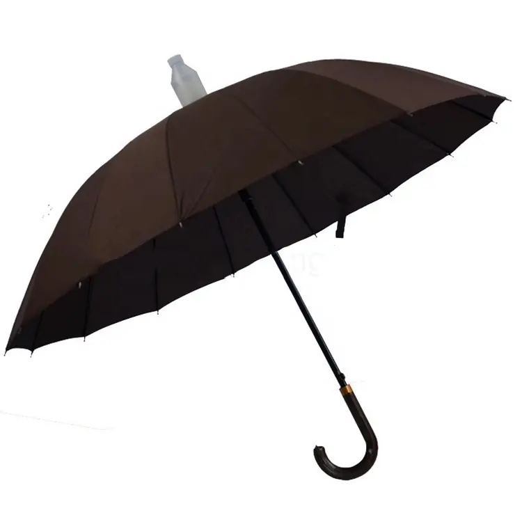 23 pollici 8 costole 14mm ombrello dritto impermeabile promozionale con manicotto in plastica antigoccia