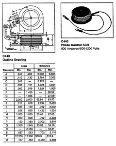 Hộp Chuyển Đổi Thyristor 910 Amp SCR 2100V C440 DCR804SG21 - Product Image 2