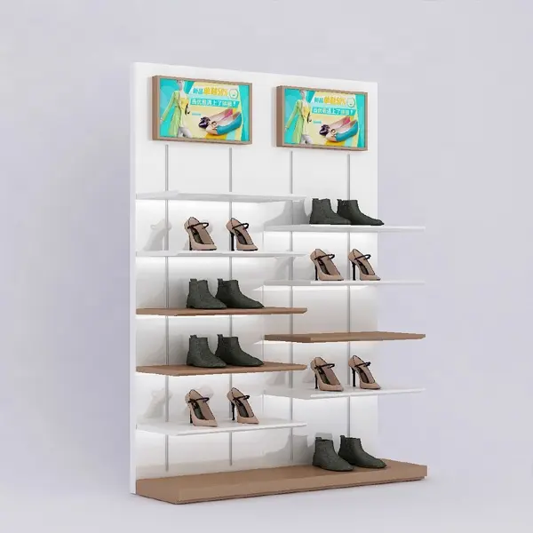 Fashion Gold Shoe Shop Hang Bag Display Rack Stainless Steel Leather Bag Display Stand Shoe Display Rack