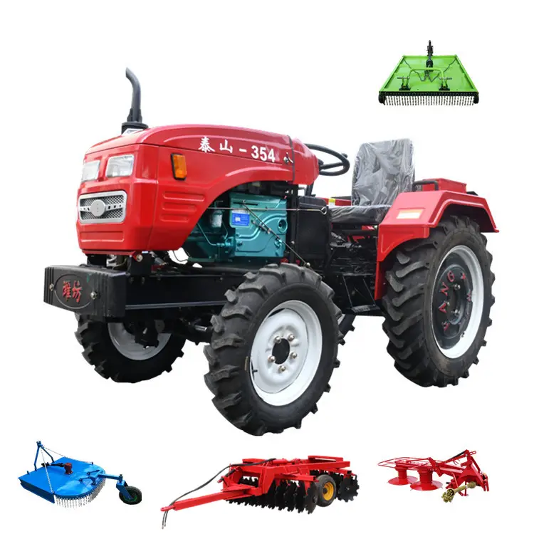 Goedkope En Hete Verkoop 20hp/25hp/30hp/35hp Farm Tractor Mini Vierwielige Trekkers 4X4 Minitractor Prijs