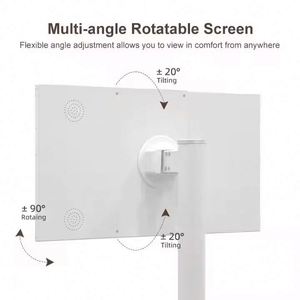 Tv portátil móvil de 19 pulgadas con ruedas, pantalla táctil inteligente interactiva de 1080P con soporte ajustable, Tv inteligente Ips para estudio - Product Image 3