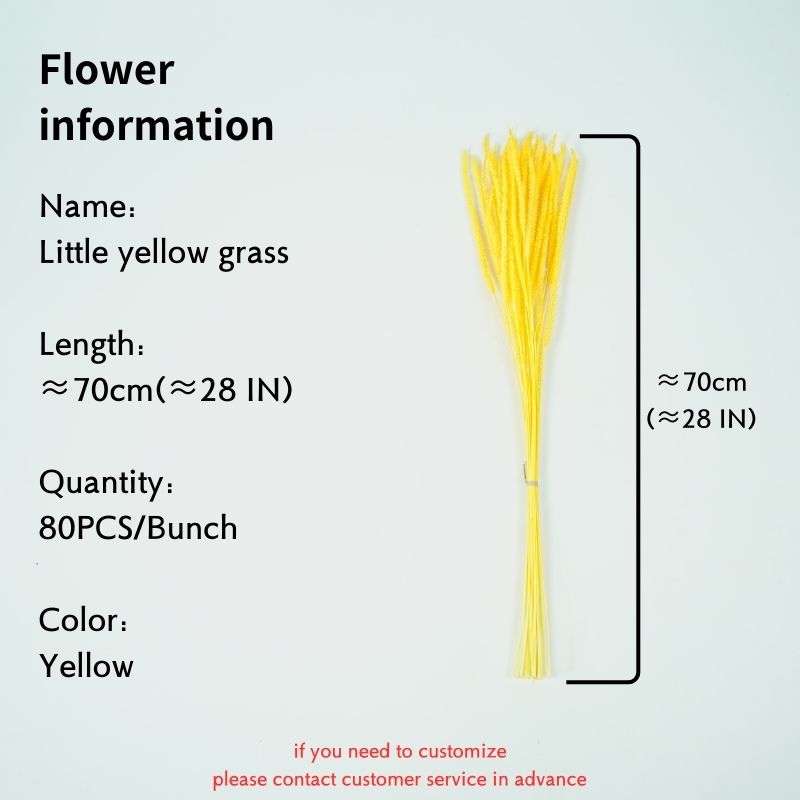 Yellow (Qty: 80PCS/bundle), the total length is 28 inches