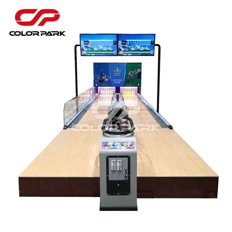 Parque de interior colorido de alta gama, centro de entretenimiento, carril de bowling completo para adultos y niños, gran oferta