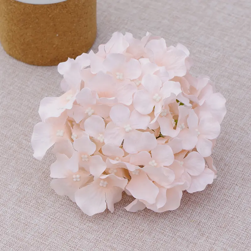 Export Hot Sale Artificial Hydrangea Flower Head Colorful Big Size 17cm Hydrangea Flowers for Decoration Wedding ArtificialPopular