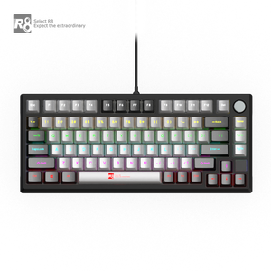 Fabbrica 82 tasti interruttore blu a caldo personalizzato Keycap per Computer giochi USB cablato RGB luce Led tastiera meccanica con manopola - Product Image 1