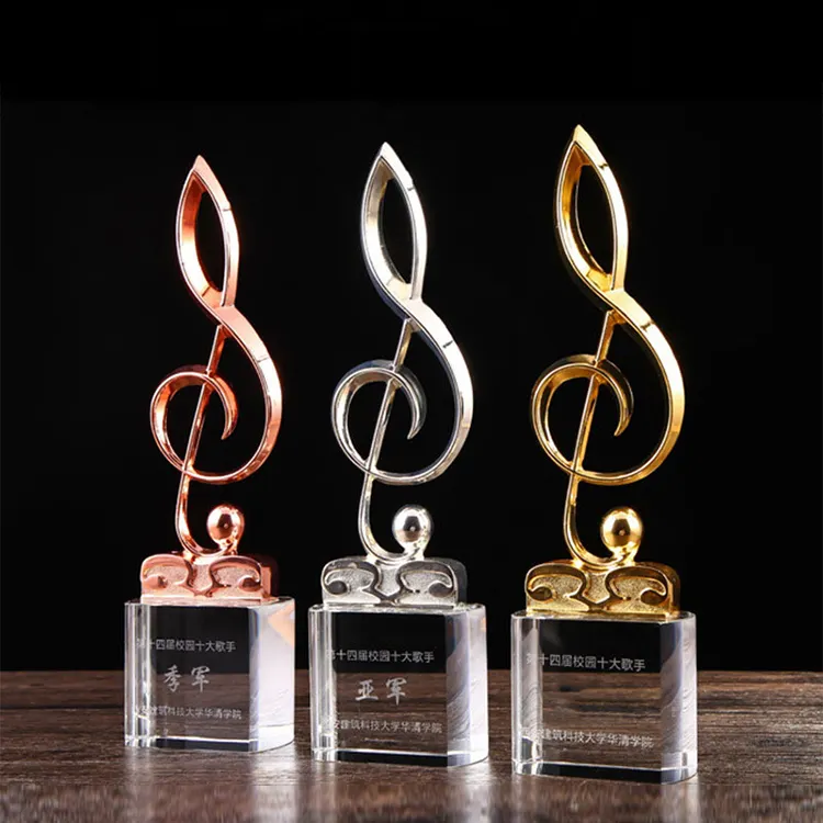 Penghargaan Musik Personalisasi Kustom Piala K-9 Kristal Penghargaan Musik Piala
