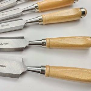 Đa-Kích Thước Chuyên Nghiệp DIY Công Nghiệp Chế Biến Gỗ Phẳng Chisels Set Mảnh CR-V Lưỡi Sồi Xử Lý - Product Image 3