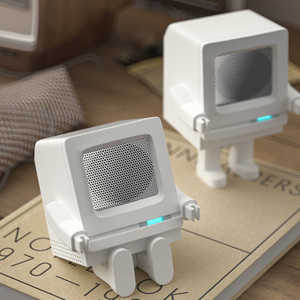 Robot-altavoz inalámbrico de alta fidelidad con Bluetooth 5,0, Subwoofer estéreo, TWS, entrada USB interconectada, Mini altavoz de diente azul - Product Image 3