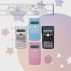 آلة حاسبة علمية بشاشة عرض ثنائية السطر تحتوي على 240 وظيفة، تعمل ببطارية زر، مصنوعة من البلاستيك المتين - Product Image 2