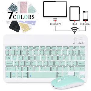Combo personalizado portátil recargable Mini teclado inalámbrico y ratón para Android IOS Windows Tablet Smart Phone Tablet - Product Image 4