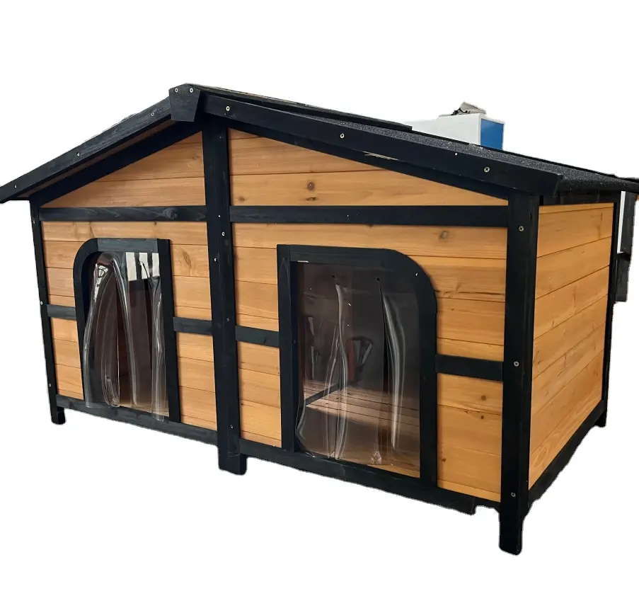 Заводская оптовая продажа водонепроницаемый большой дом для собак открытый удобный деревянный питомник