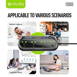 Bavin evrensel ab tak dalgalanma koruması masaüstü çok fonksiyonlu 3 USB portları ile güç şeridi uzatma soket 4 güç çıkışı - Product Image 3