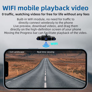 1080P APP Control Car Driving Video Recorder 4 Cámaras G-Sensor 4 Lente IPS Función de grabación de pantalla Black Box Dash Cam Wifi - Product Image 5