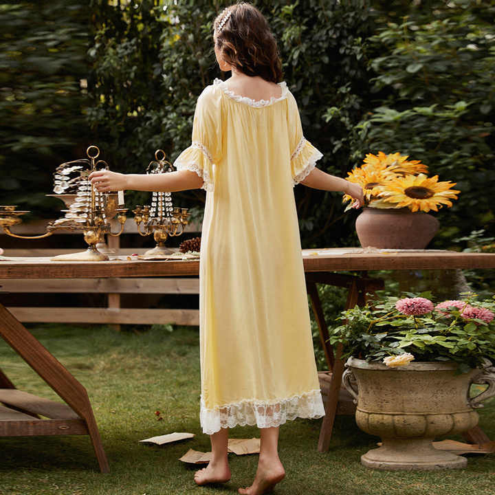 Fabriek Groothandel Rechtbank Stijl Retro Vrouwen Nachtjurk Vrouw Gaon Sexy Nachtkleding Ontwerpen Pyjama Vrouwen Nachtkleding