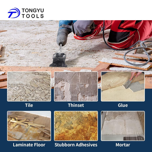 Sds Plus 4 "X 10" Taps Toelopende Zijvloer Schraper Beitel <span class=keywords><strong>Bit</strong></span>-Brede Bladtegel, Thinset, Mortellijm En Lijmverwijderingsgereedschap - Product Image 3