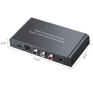 192kHz DAC Converter <strong>Digital</strong> Coaxial Toslink to Analog Stereo L/R <strong>RCA</strong> 3.5mm <strong>Audio</strong> Adapter With Remote Control for HD DVD - Product Image 5