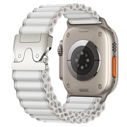 Bracelet blanc (boucle argentée) uniquement