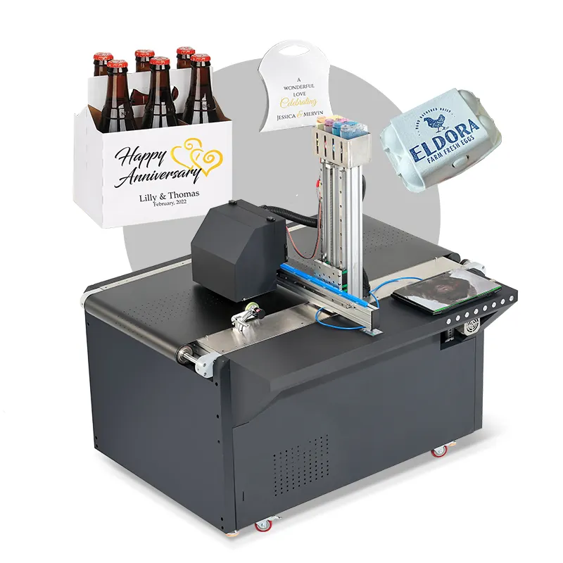 Mono Carton Printing Machine Transparente Impresso Tape One Pass Digital Inkjet Impressora para Bolsas Caixas De Papelão