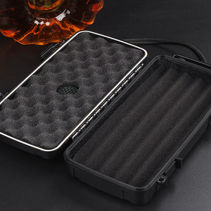 Cheap Custom Pocket Travel Small Plastic Cigar Case Portable 5 Pcs Cigar <strong>Humidor</strong> with Humidifier Waterproof Organizer Box - Product Image 3