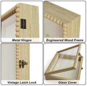 Memory <strong>Box</strong> Shadow <strong>Box</strong> <strong>Frame</strong>,Wood <strong>Deep</strong> Shadow <strong>Box</strong> <strong>Display</strong> Case with Beads Farmhouse Decor - Product Image 5
