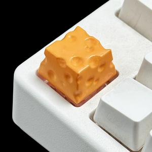Teclado mecánico DIY Keycap lindo queso forma resina teclado tapas eje cruzado llave cubierta accesorios de repuesto