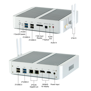 Sistema sin ventilador integrado Intel Core I5 7260U computadora de escritorio con Mini PCIE Gigabit Ethernet NIC HD Mini PC para juegos - Product Image 3