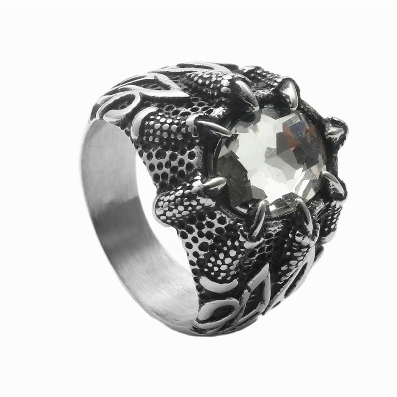 Vintage Silver White Stone (US)