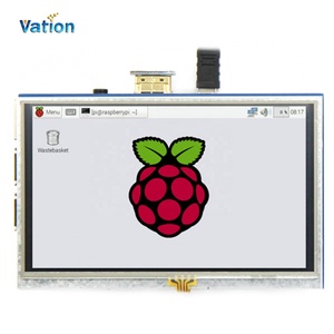 5 "800x480 LCD Raspberry Pi Display mit 4-Draht-resistiver Berührung und kompatibel mit Raspberry Pi und PC-Eingang