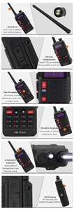 Intercomunicador inalámbrico Walkie-Talkie para exteriores, radio bidireccional portátil de 10W, Walkie Talkie con teclado/pantalla/Iluminación, para uso en el exterior, a prueba de agua - Product Image 3