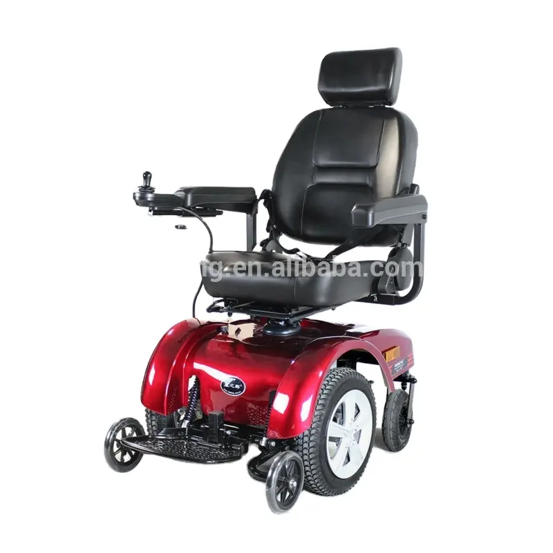 Silla de ruedas delantera con tracción estable, silla de ruedas eléctrica cómoda, equipo de terapia de rehabilitación Wisking, 1015
