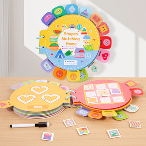Children'<strong>s</strong> Early Education Shape <strong>Cognition</strong> Puzzle Quiet 26 English Letters Tracing Words Cognitive Card Quiet Book - Product Image 2