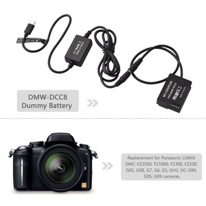 สาย PD USB Type-C ต่อกับ DMW-DCC8 DMW-BLC12 Dummy Coupler DC ทดแทนสำหรับ LUMIX - Product Image 6