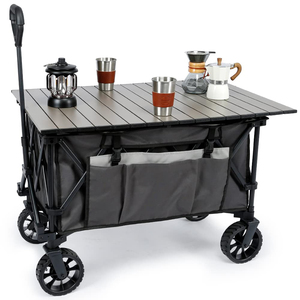 Haute qualité plage petit pli <span class=keywords><strong>Wagon</strong></span> Camping pliable pliant <span class=keywords><strong>Wagon</strong></span> Camping pliant chariot avec Table