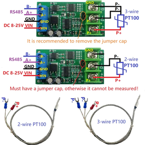 PTA9B01 DC 12V PT100 RTD Convertidor RS485 Modbus Rtu Sensor de temperatura - Product Image 2