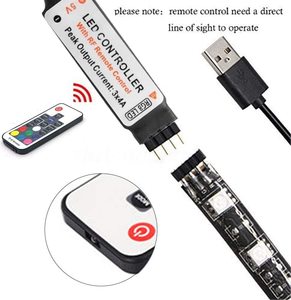 ESann USB LED-Strip-Controller RGB IR RF-Fernbedienung 5V-24V USB-LED-Streifen leuchte 17Key Remote Wireless Controller - Product Image 4