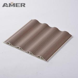 Amer OEM all'ingrosso costruzione facciata rivestimento Wpc profilo parete esterna pannello rivestimento parete parete decorazione rivestimento composito - Product Image 5
