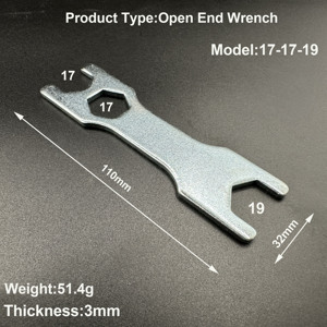 镀锌迷你冲压六角单开口扳手扳手镀锌六角内六角扳手 - Product Image 5