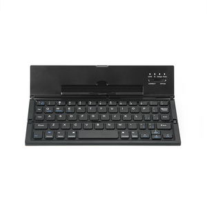 Teclado inalámbrico de dientes azules flexible plegable de tamaño de bolsillo con panel táctil para iPad con soporte oculto - Product Image 5