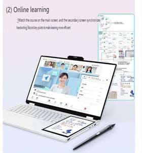 15.6 Inch +7Inch Dual Screen Laptop Student Business Win 10 11 Celeron N95 Notebook Computer <strong>Keyboard</strong> With Color Backlight 16GB - Product Image 4
