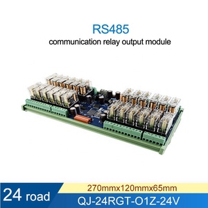 Módulo de relé de comunicación RS485 de 24 canales Protocolo Modbus Interruptor de dirección Salida Contacto remoto de alta potencia Protección sellada - Product Image 2