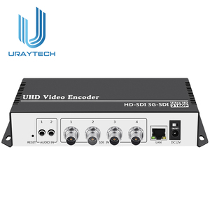 URayTech 4 canales H.265 H.264 RTMP SRT IPTV Stream Video Codificador HDCP HD SDI a IP Codificador de transmisión en vivo